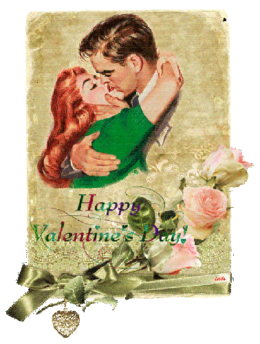Открытки ретро с днем святого Валентина - с Днем Святого Валентина, gif, открытки