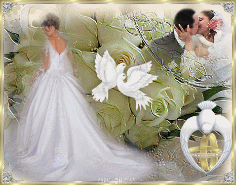 Жених и невеста - свадьба, gif, открытки
