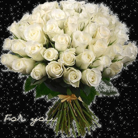 Анимашка Великолепный букет роз для тебя - цветы, gif, открытки