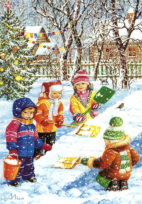 Зима картинки для детей - зима