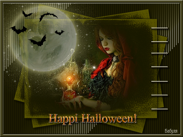 Картинка на Хеллоуин летучих мышей - Хэллоуин, gif, открытки