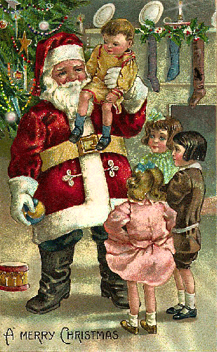 Картинка Санта Клаус - с Рождеством Христовым