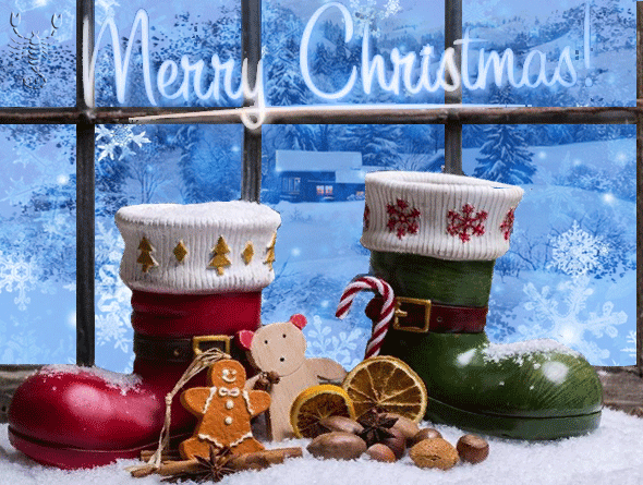 Пусть Рождество войдет в ваш дом - с Рождеством Христовым, gif, открытки