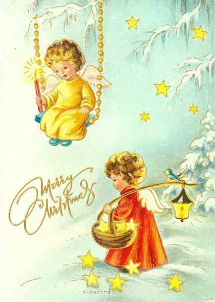 В дом тихонько входит Рождество - с Рождеством Христовым, gif, открытки