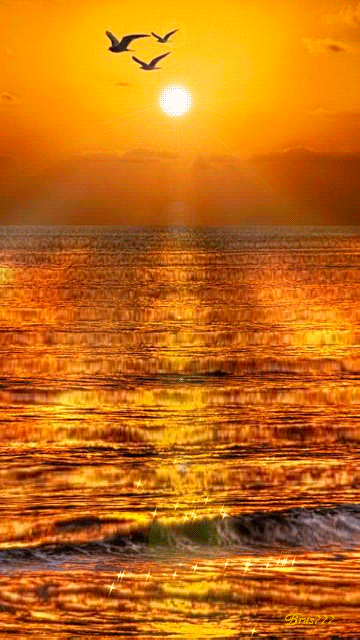 Картинка солнечное море - анимашки и блестяшки, gif, открытки