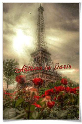 Символ Парижа - Эйфелева Башня - анимашки и блестяшки, gif, открытки